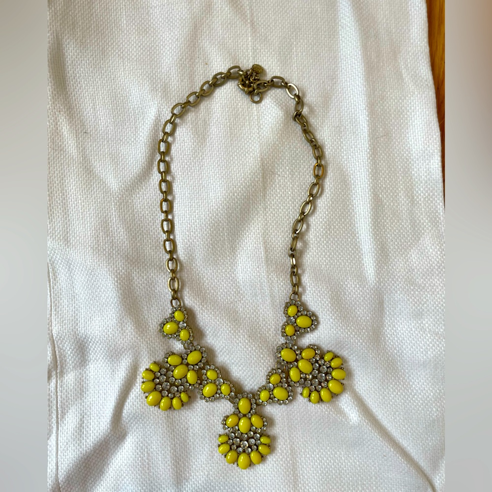JCrew Yellow Statement Necklace